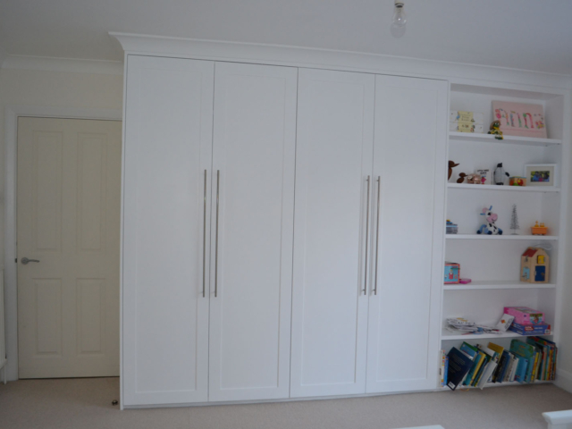 White bespoke fitted wardrobes