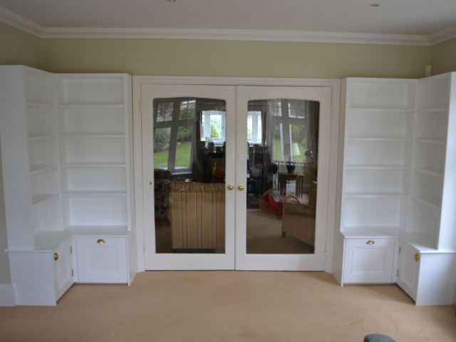 Custom made fitted dining room storage units